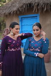 KA 1117 Real Mirror Work Rayon Navratri Designer Gown Wholesalers In Delhi